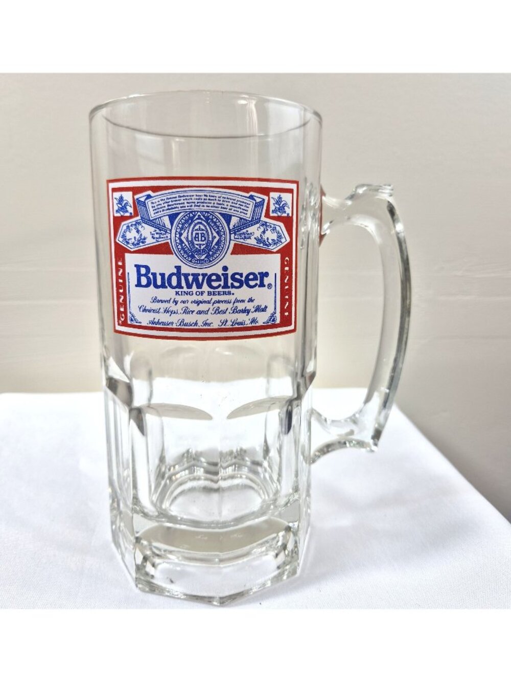 Vintage Libbey Budweiser Beer Mug This Buds For You Glass 7.8" EUC